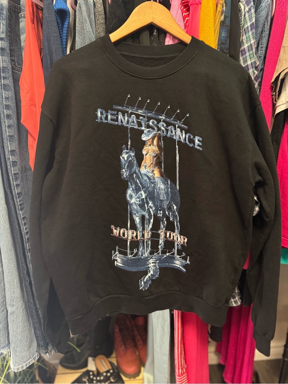 Official Beyoncé Renaissance World Tour Billboard Black Crewneck Sweatshirt